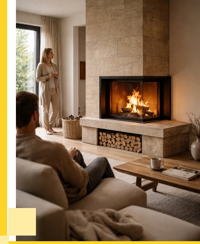 Угловые камины из кирпича установка в Устях-Илимске от 156000 р. ЭриданСть