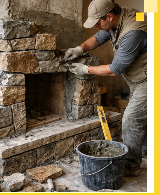 Изготовление и установка каменных каминов под ключ в Устях-Илимске