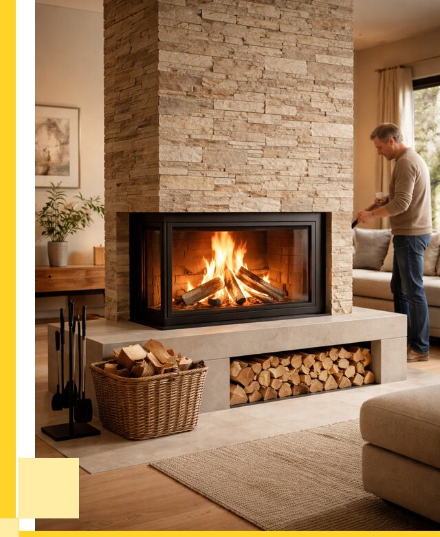 Дровяной камин под ключ в Устях-Илимске от 208000 р. | ЭриданСть