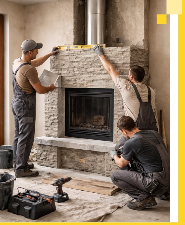 Профессиональный монтаж каминов под ключ в Устях-Илимске для дома