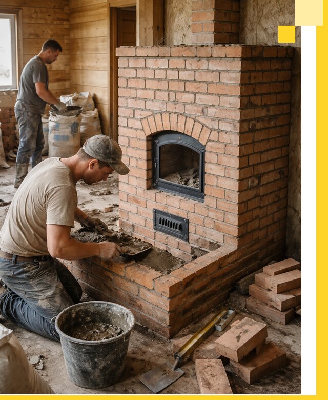 Профессиональное строительство печей в Устях-Илимске под ключ