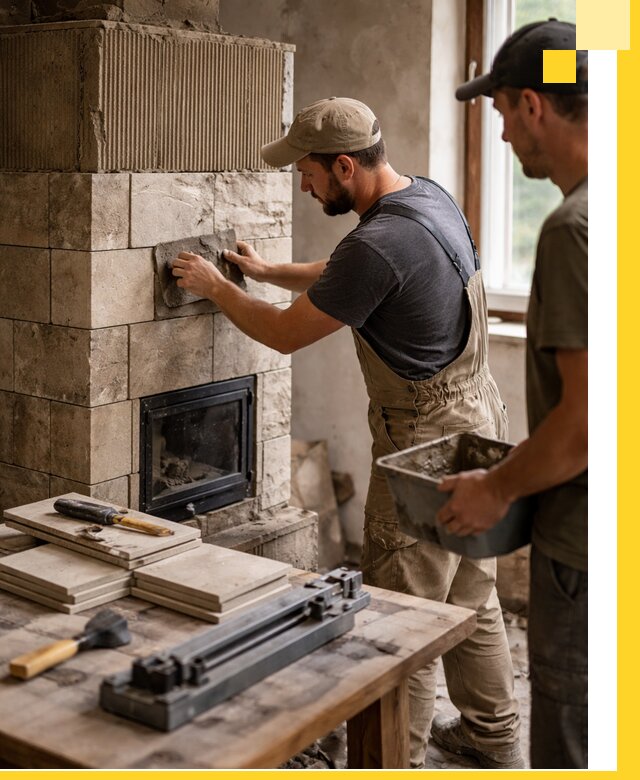 Профессиональная облицовка печей в Устях-Илимске: керамика и камень