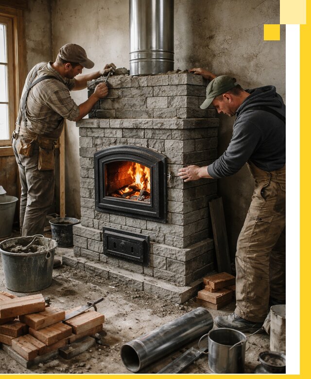 Производство, поставка и монтаж дровяных печей в Устях-Илимске