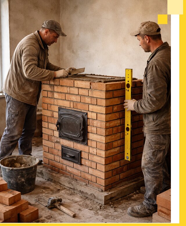 Отопительные печи под ключ в Устях-Илимске, установка и сборка