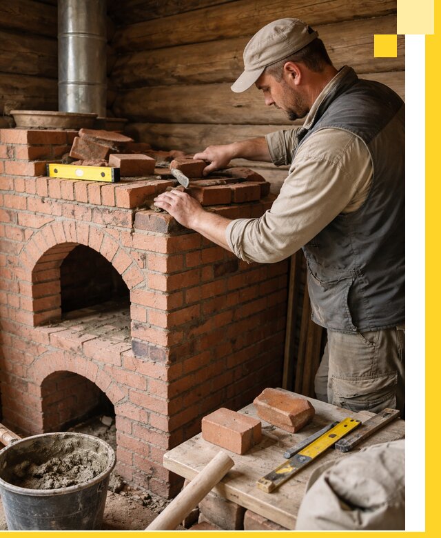 Изготовление и установка русских печей в Устях-Илимске под ключ