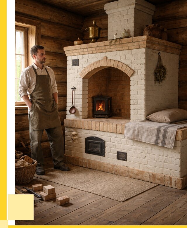 Русские печи с лежанкой под ключ в Устях-Илимске от 156000 р. ЭриданСть