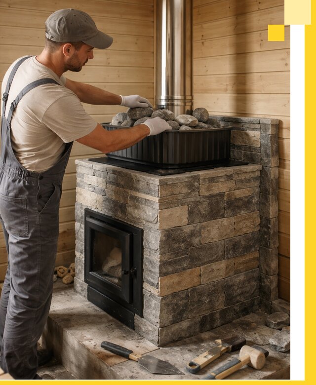 Печи для парной в Устях-Илимске, производство, монтаж и обслуживание