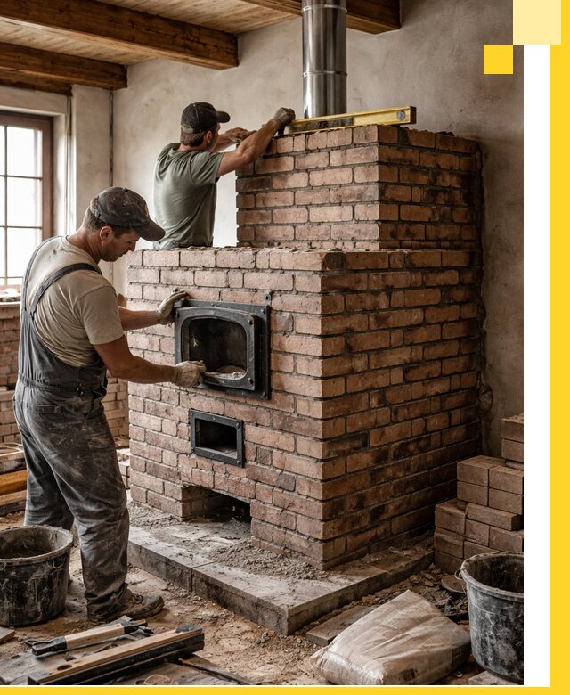 Печи для загородного дома под ключ в Устях-Илимске — монтаж и сервис