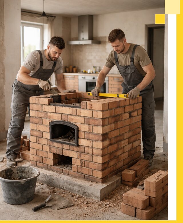 Установка и монтаж печей в частном доме в Устях-Илимске под ключ