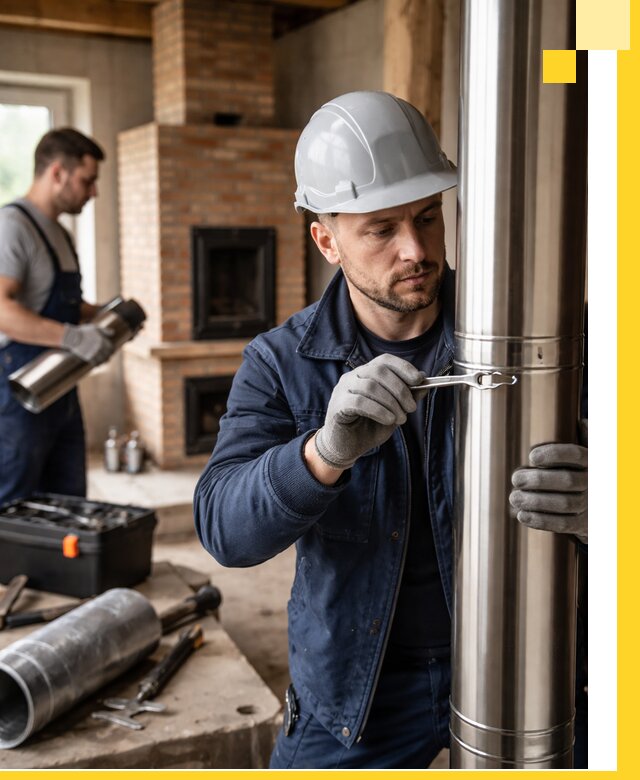 Профессиональный монтаж дымоходов для печей в Устях-Илимске