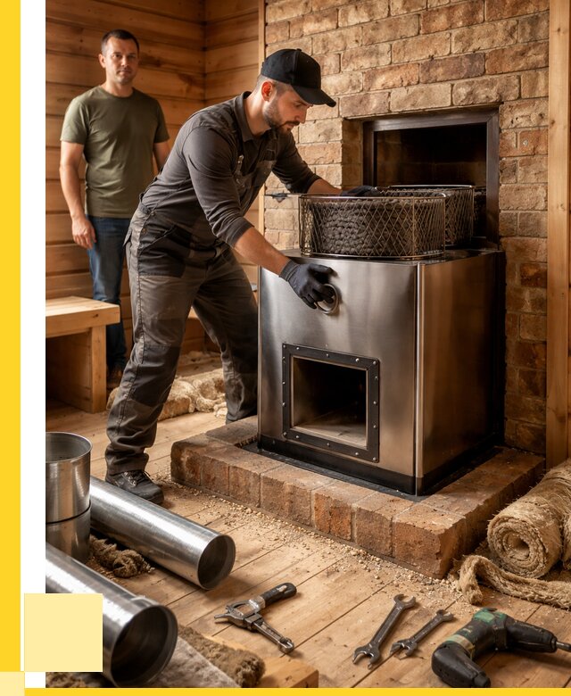 Монтаж банных печей под ключ в Устях-Илимске от 18720 р., ЭриданСть