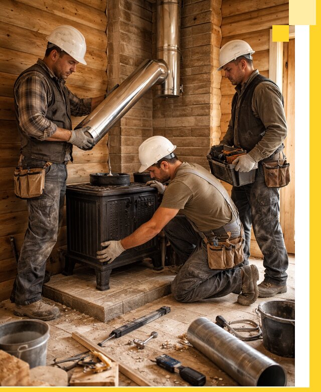 Профессиональный монтаж банных печей и дымоходов в Устях-Илимске