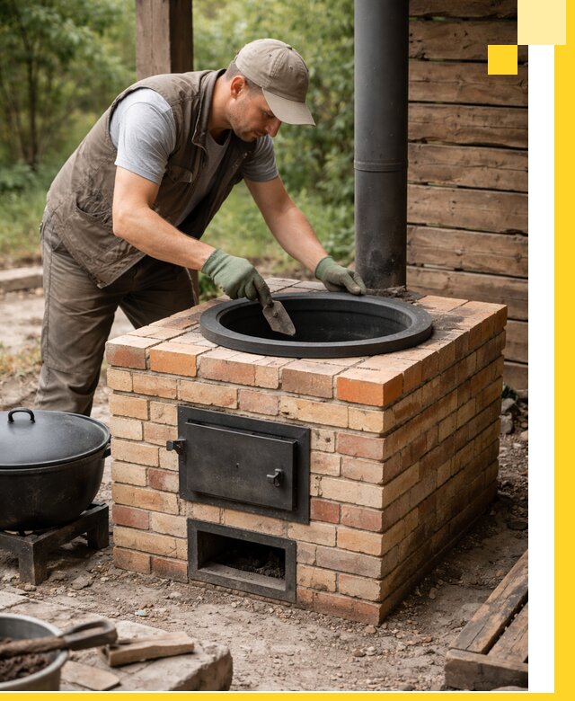 Изготовление и установка печей для казана в Устях-Илимске под ключ