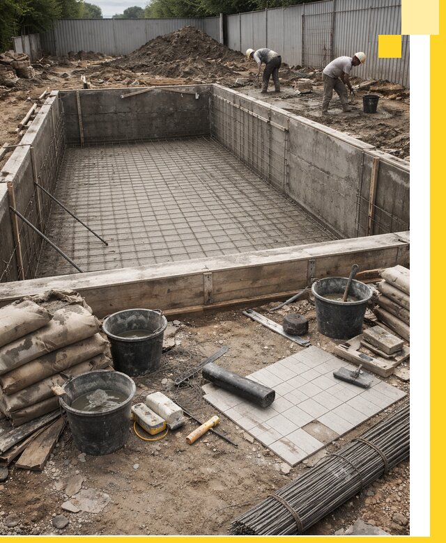 Строительство бассейнов под ключ в Устях-Илимске, дизайн и монтаж