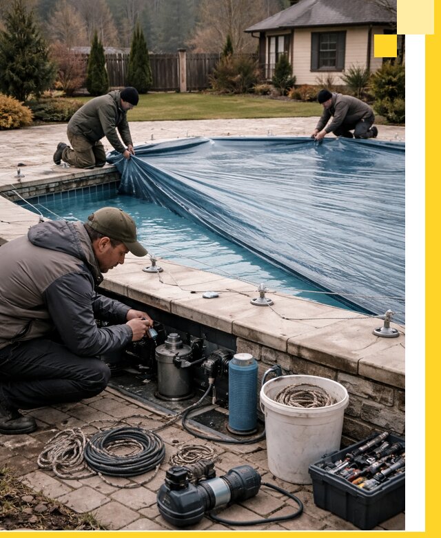 Консервация бассейнов в Устях-Илимске: подготовка к длительному хранению