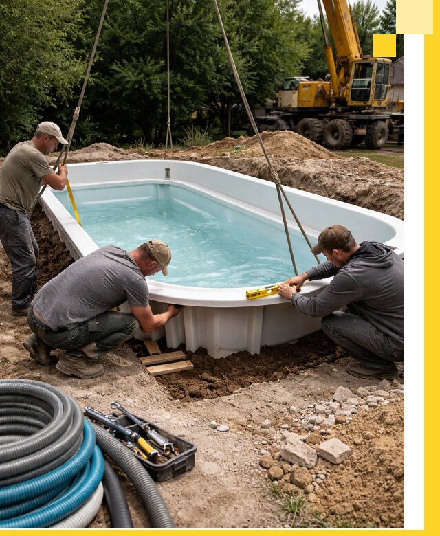 Установка и монтаж композитных бассейнов под ключ в Устях-Илимске