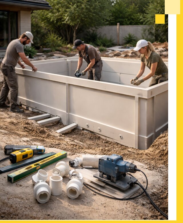 Установка полипропиленовых бассейнов под ключ в Устях-Илимске