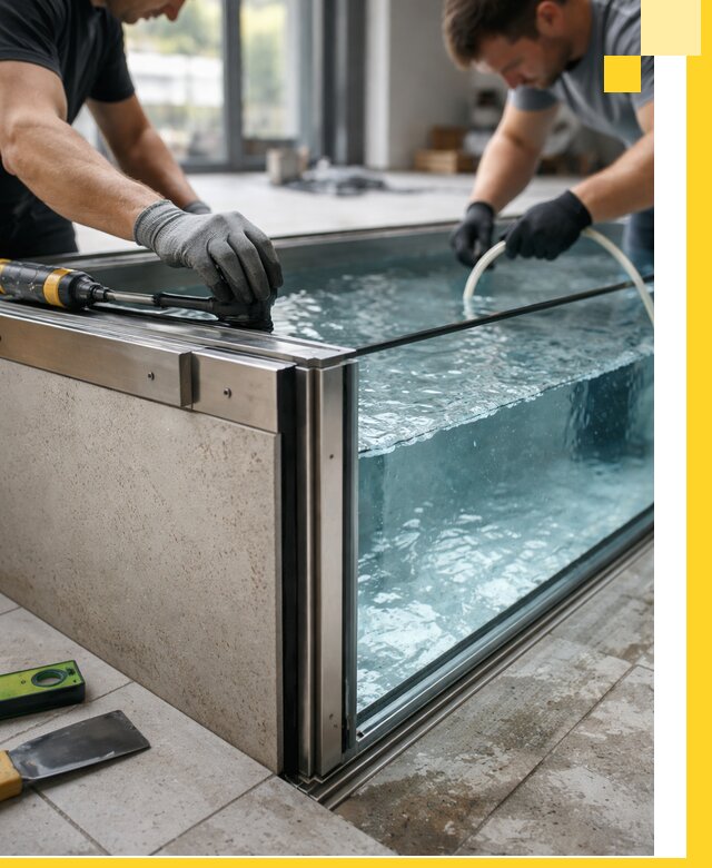 Проектирование и монтаж стеклянных бассейнов в Устях-Илимске