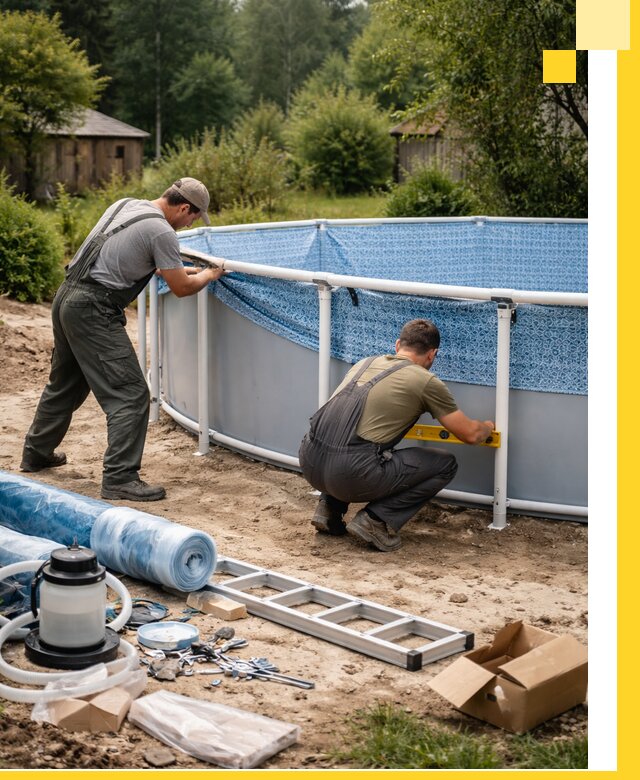 Установка и монтаж каркасных бассейнов в Устях-Илимске под ключ