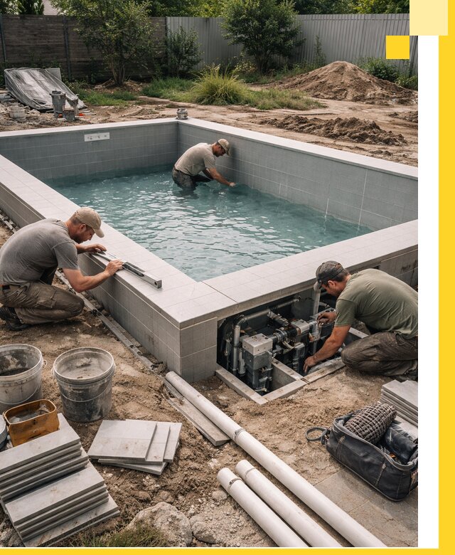 Строительство и монтаж бассейнов для дачи под ключ в Устях-Илимске