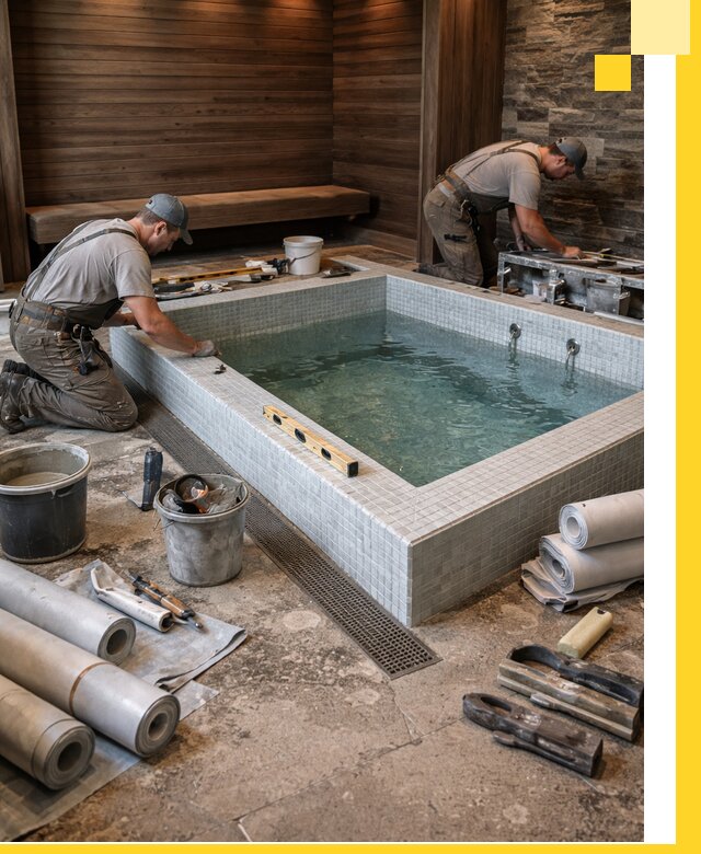 Установка и строительство бассейнов для сауны в Устях-Илимске