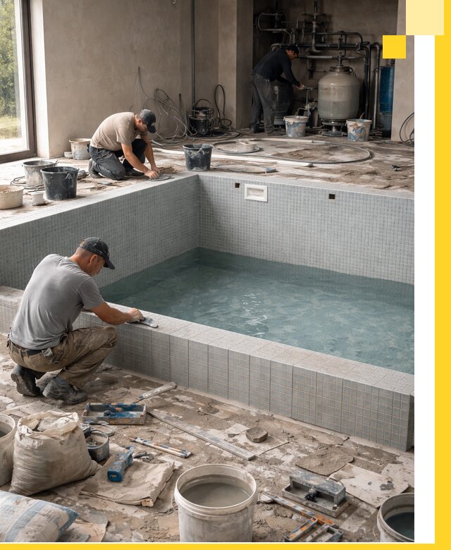 Строительство и монтаж бассейнов в помещении в Устях-Илимске