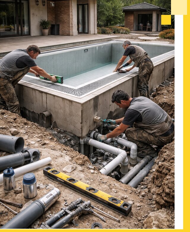 Строительство переливных бассейнов в Устях-Илимске под ключ