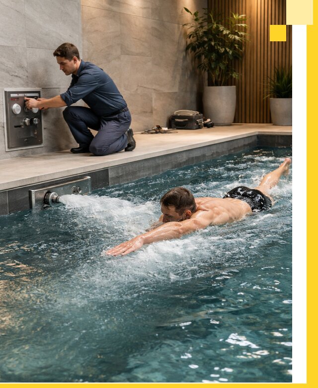 Проектирование и монтаж бассейнов с противотоком в Устях-Илимске