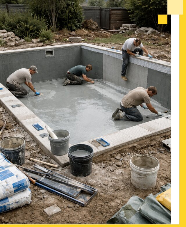 Изготовление и монтаж чаши бассейна под ключ в Устях-Илимске