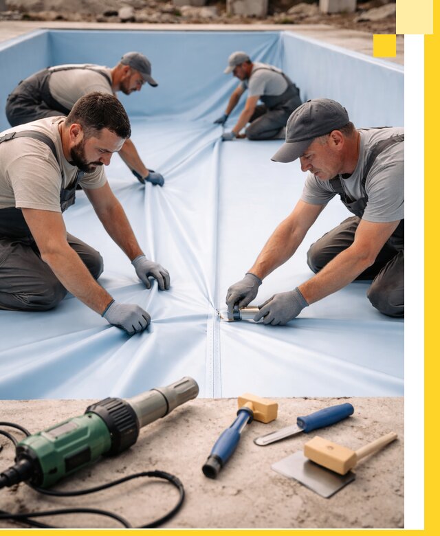 ПВХ пленка для бассейнов с монтажом и гарантией в Устях-Илимске