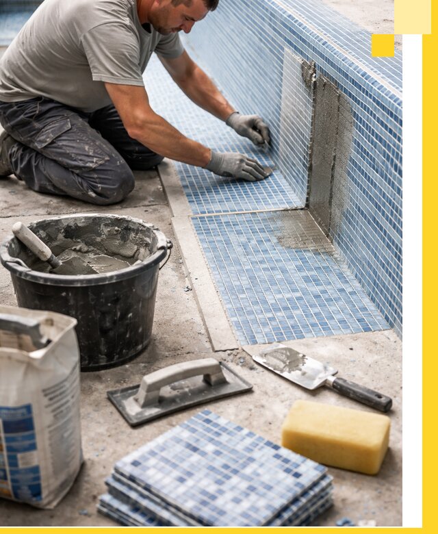 Укладка и ремонт мозаики для бассейнов под ключ в Устях-Илимске