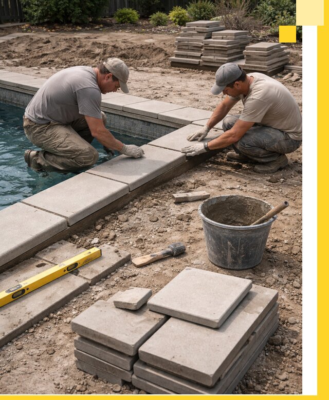 Установка и изготовление копингового камня для бассейнов в Устях-Илимске