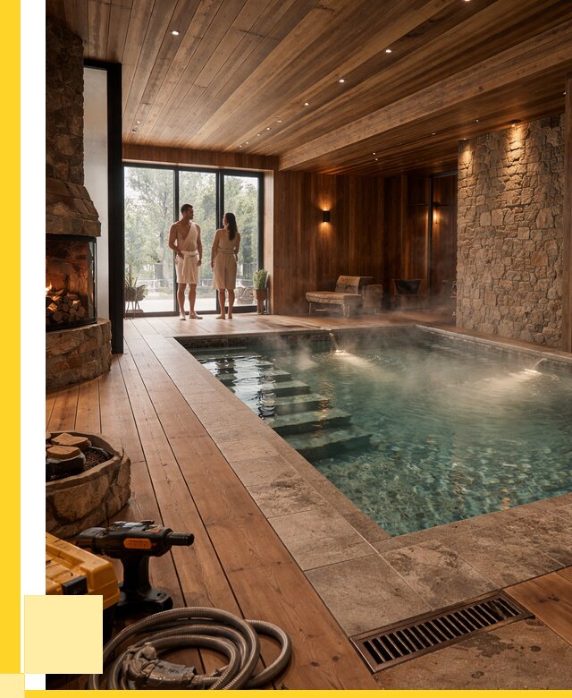 Проекты бань с бассейном под ключ в Устях-Илимске от 78000 р., ЭриданСть