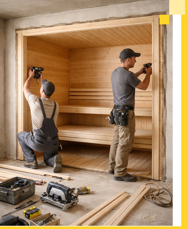 Монтаж саун под ключ в Устях-Илимске — проектирование и установка