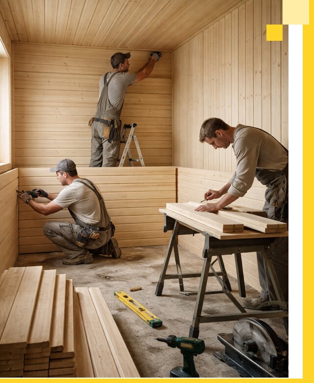 Обшивка саун в Устях-Илимске из натуральной древесины под ключ