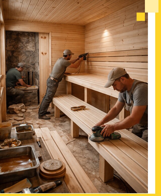 Профессиональная отделка бань в Устях-Илимске под ключ, с гарантией