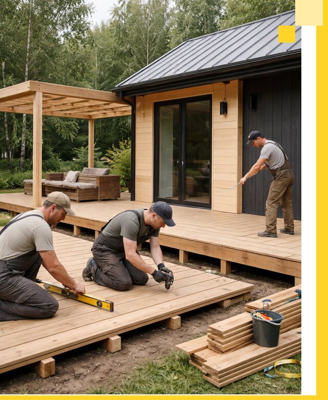 Строительство бань с террасой и бассейном под ключ в Устях-Илимске