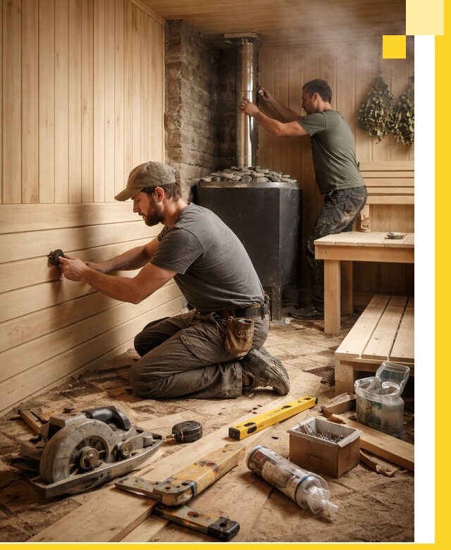 Полное строительство и оснащение парных под ключ в Устях-Илимске