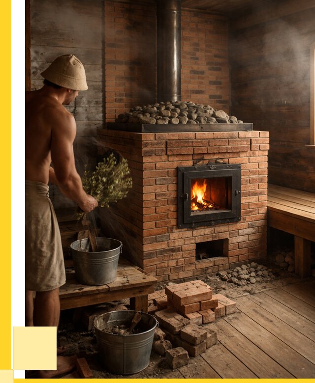 Кирпичные банные печи в Устях-Илимске от 93600 р. | ЭриданСть