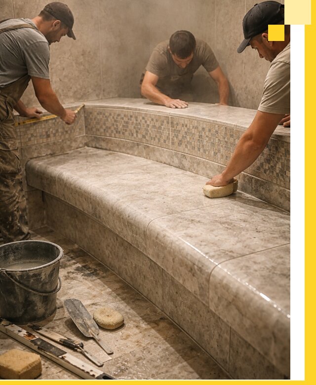 Изготовление и установка сидений для хамама в Устях-Илимске