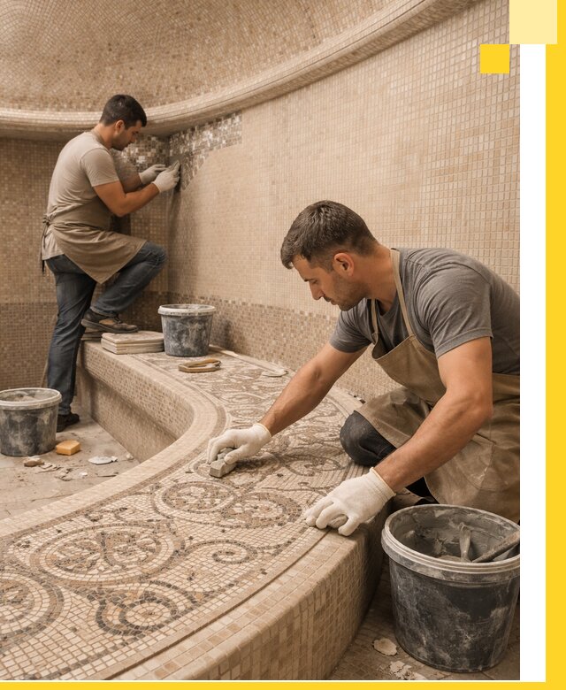 Плитка для хамама в Устях-Илимске, укладка, подбор и поставка