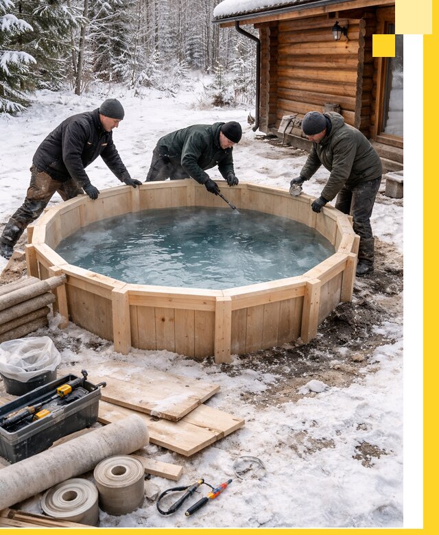 Изготовление и установка ледяных купелей под ключ в Устях-Илимске